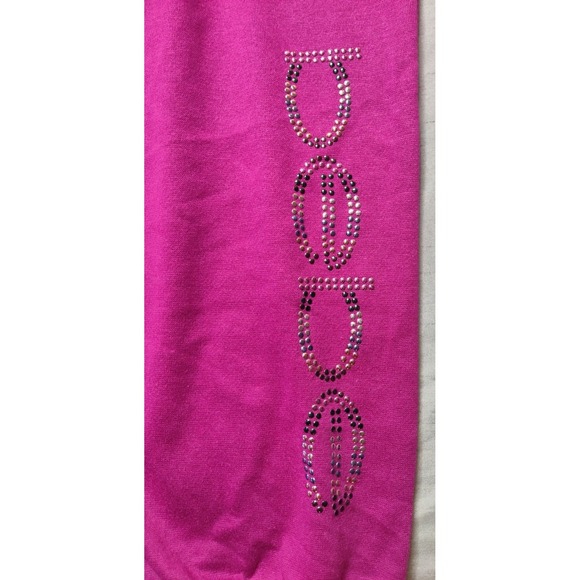 BEBE SPORT Women Plus Size 2X Festival Fuschia Nailhead Jogger Sweatpants NEW - Picture 4 of 16